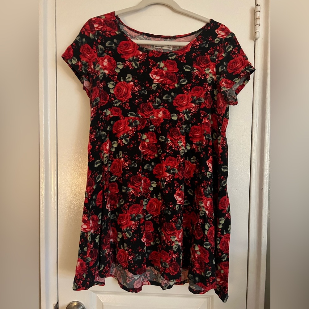 American apparel rose mini babydoll dress